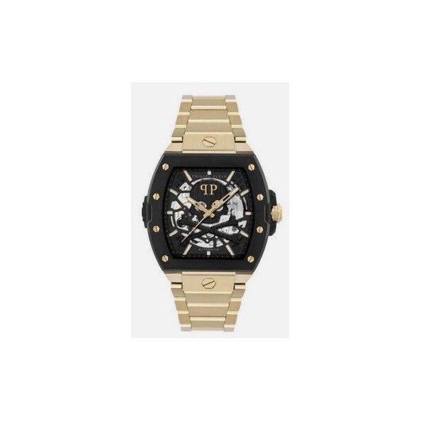 Reloj Philipp Plein Caballero The Skeleton 2.0 Automático Acero Dorado 44mm Ref: PWJFA0625