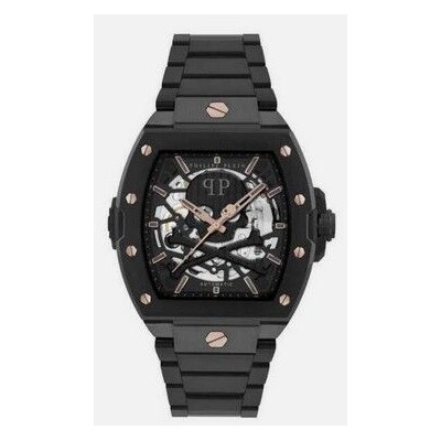 Reloj Philipp Plein Caballero The Skeleton 2.0, PVD Negro/Rosado 44mm Ref: PWJFA0725