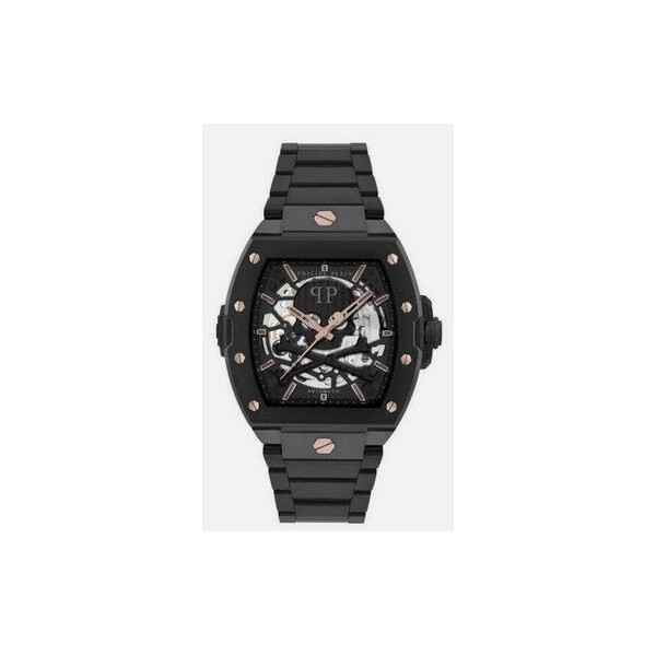 Reloj Philipp Plein Caballero The Skeleton 2.0, PVD Negro/Rosado 44mm Ref: PWJFA0725