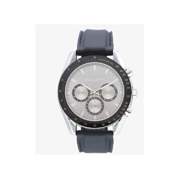 Reloj Radiant Caballero Marlon Correa Silicona Negra 44mm Ref: RA668707