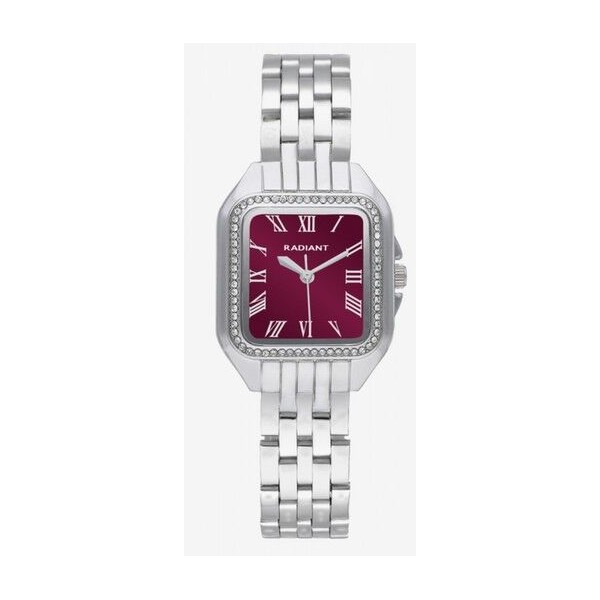 Reloj Radiant Mujer Bahamas Luxe Correa Acero Esfera Granate 28mm Ref: RA643202