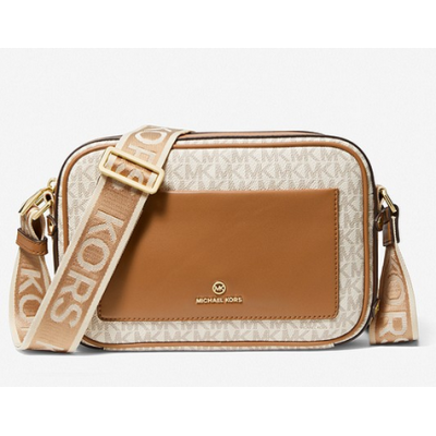 Michael Kors bolso de mujer bandolera maeve grande de piel con logotipo vainilla/bellota Ref: 32R5G5VC9B 149 VANILLA/ACORN