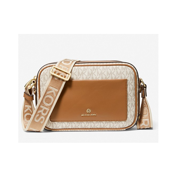 Michael Kors bolso de mujer bandolera maeve grande de piel con logotipo vainilla/bellota Ref: 32R5G5VC9B 149 VANILLA/ACORN