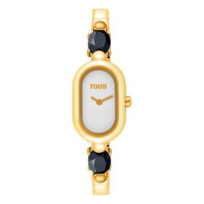 Reloj Tous Mujer Analógico Con Brazalete De Acero IPG Dorado Y Ónix Ref: 3000138600