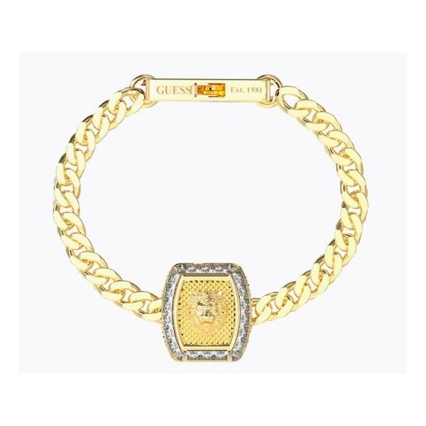 Pulsera Guess Caballero Lion King Acero Dorado Ref: JUMB05009JWYGS
