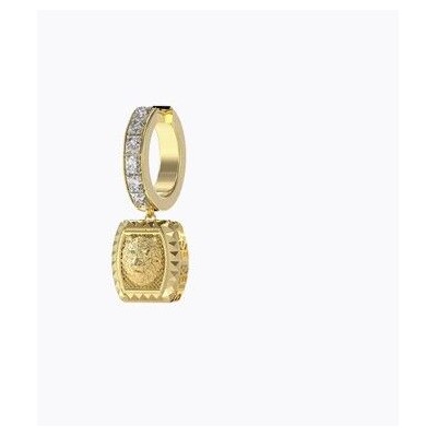 Pendiente Guess Caballero Lion King Acero Dorado Ref: JUME05006JWYGT-U