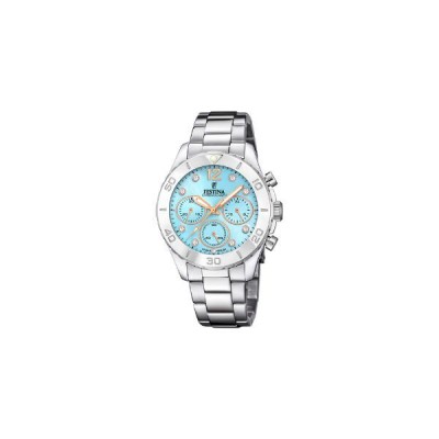 Reloj Festina Mujer Boyfriend Acero Esfera Celeste Chronograph 39mm Ref: F20603/4