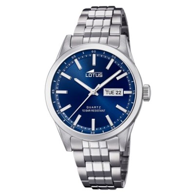 Reloj Lotus Caballero Classic Steel Con Esfera Azul Acero 42mm Ref: 18670/3