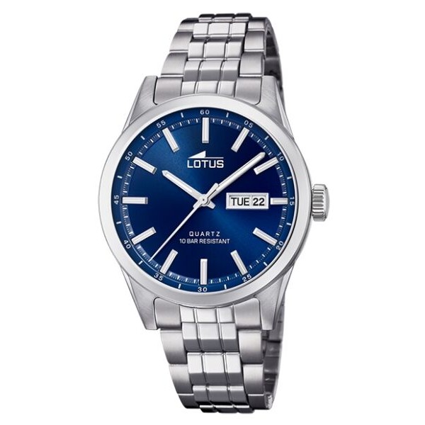 Reloj Lotus Caballero Classic Steel Con Esfera Azul Acero 42mm Ref: 18670/3