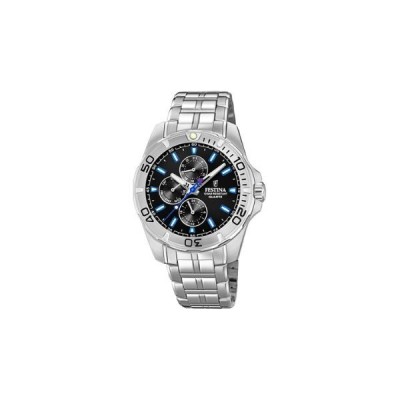 Reloj Festina Caballero Acero Multifunción Esfera Negra 43mm Ref: F20445/6