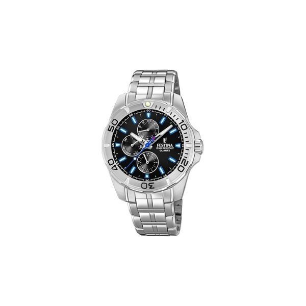 Reloj Festina Caballero Acero Multifunción Esfera Negra 43mm Ref: F20445/6