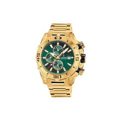 Reloj Festina Caballero Prestige Acero Ip Dorado Chronograph 48,5mm Ref: F20492/3