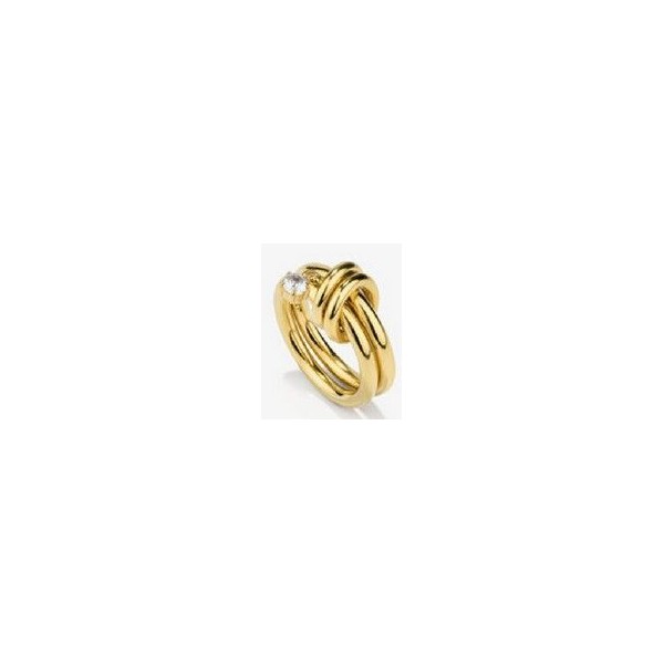 Anillo Radiant Jewels Acero IP dorado Zendaya Loop talla 12  Ref: RY000255-12