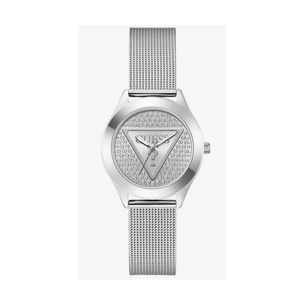 Reloj Guess Mujer Glitz Plaqué Malla Milanesa Acero Esfera Logo Pavé 34mm Ref: GW0835L1