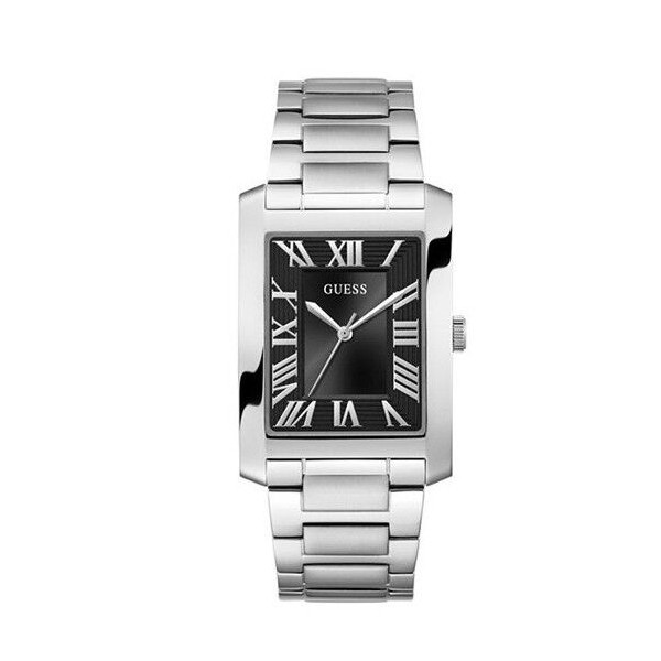 Reloj Guess Caballero Clyde Acero Esfera Negra Caja Rectangular 33,7mm Ref: GW0896G1