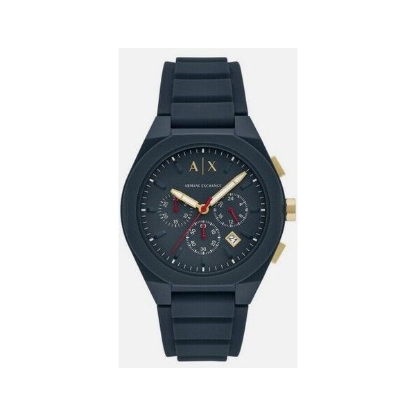 Reloj Armani Exchange Caballero Street Correa De Silicona Azul Cronógrafo 44mm Ref: AX4168