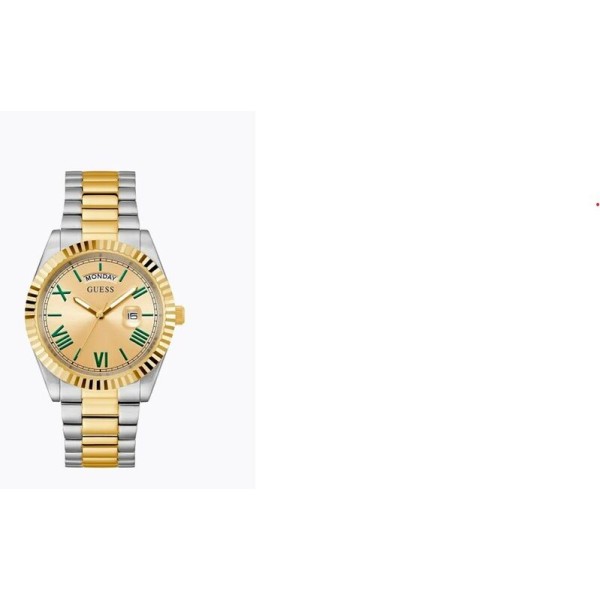 Reloj Guess Caballero Connoisseur Bicolor Acero/Ip Dorado Bisel Dentado 42mm Ref: GW0265G14