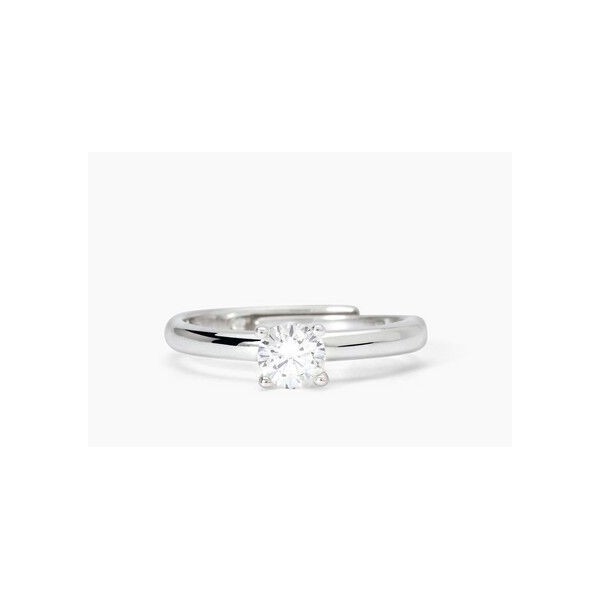 Anillo Mabina Mujer Solitaire Circonita Cúbica Blanca Plata De Ley Ref: 523396