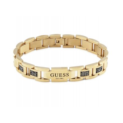 Pulsera Guess Caballero Frontier Acero Dorado Onyx Ref: JUMB01342JWYGBKT-U