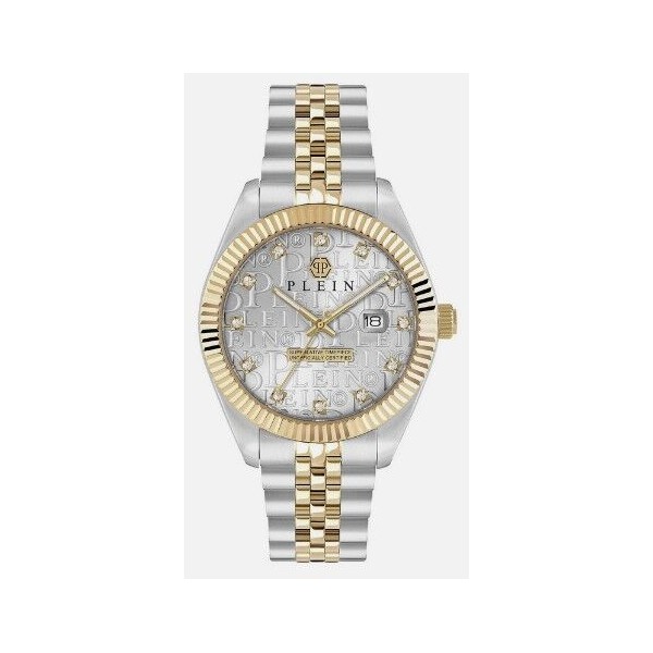 Reloj  Philipp Plein Hombre Analógico Cuarzo Fecha Superlativo Gent, Caja 41mm, Correa Acero Bicolor Ref: PWMFA0425