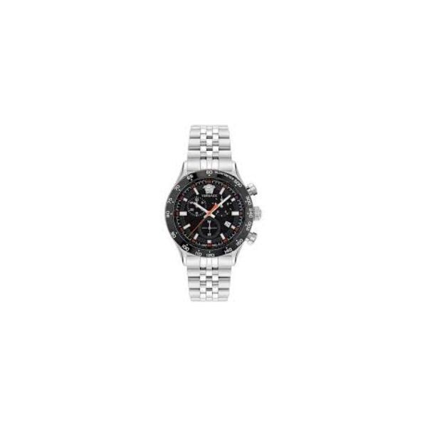 Reloj Versace Caballero Hellenyium Chrono Acero Esfera Negra 43mm Ref: VE2U00322