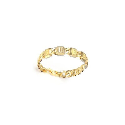 Pulsera Guess Caballero Lion King Acero Ip Dorado Circonitas Blancas Ref: JUMB05012JWYGS