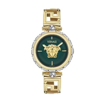 Reloj Versace Mujer Medusa Jewel PVD Oro Esfera Verde 34 mm Ref: VE0B00325