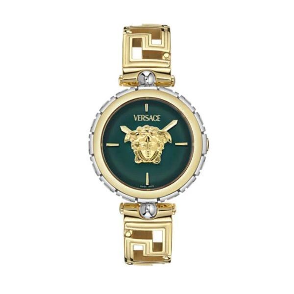 Reloj Versace Mujer Medusa Jewel PVD Oro Esfera Verde 34 mm Ref: VE0B00325