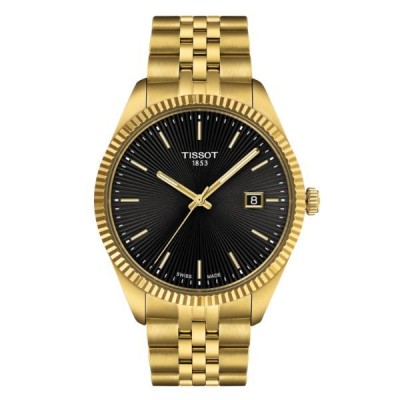 Reloj Tissot Caballero Ballade PVD Dorado Esfera Negra 40mm Ref: T156.410.33.051.00