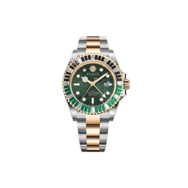 Reloj Philipp Plein Caballero Challenge GMT-I Bicolor Circonitas Baguette 44mm Ref: PWPZA0224