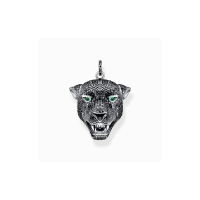 Colgante Thomas Sabo Black Cat Gema Vitrocerámica Y Circonita Negra Ref: PE814-845-11