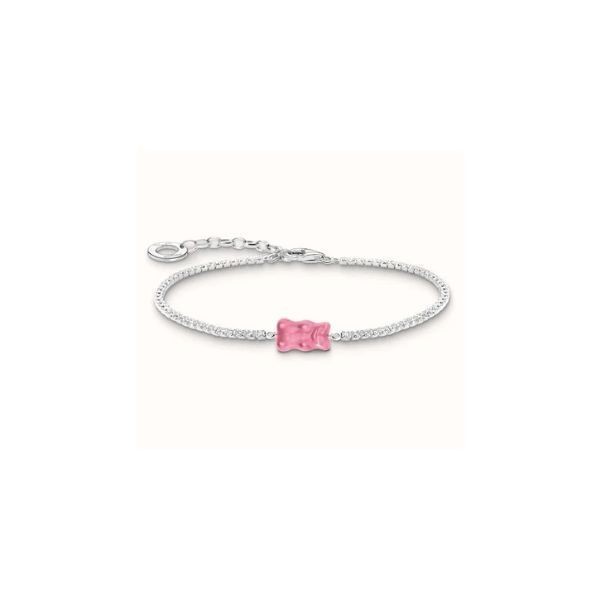 Pulsera Thomas Sabo Tennis Con Osito De Oro HARIBO Rosa De Plata Ref: A2187-052-9-L19V