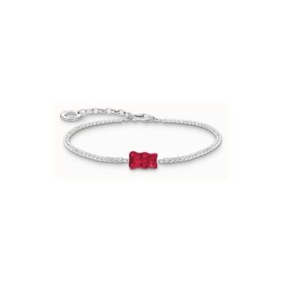 Pulsera Thomas Sabo Tennis Con Osito De Oro HARIBO Rojo De Plata Ref: A2187-052-10-L19V
