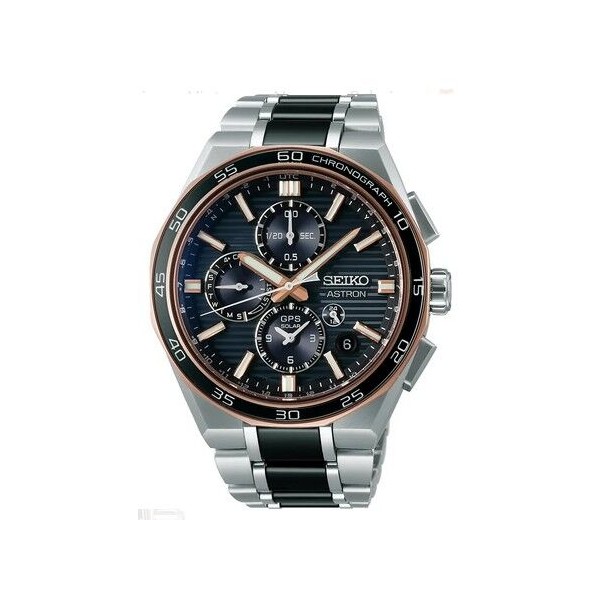 Reloj Seiko Astron Limited Edition 5X GPS Solar Dual-Time Chronograph (44.3mm) Black Dial / Titanium Bracelet Ref:SSH180J13