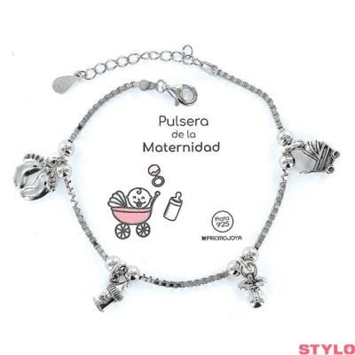 Colección Eres Lo Más Maternidad Pulsera Eres Lo Mas Maternidad Cadena Veneciana Rodiada Con Colgantes Ref: 9101773