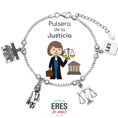 Colección Eres Lo Más Eres Justicia Cadena Veneciana Rodiada Con Colgantes Ref: 9104177