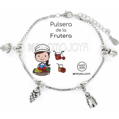 Pulsera Eres Lo Más Frutera Cadena Veneciana Rodiada Con Colgantes Ref: 9104172