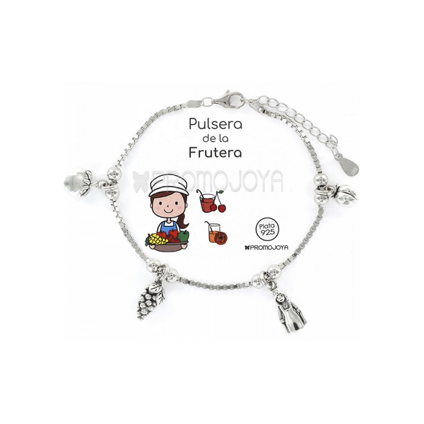 Pulsera Eres Lo Más Frutera Cadena Veneciana Rodiada Con Colgantes Ref: 9104172