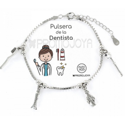 Pulsera Eres Lo Más Dentista Cadena Veneciana Rodiada Con Colgantes Ref : 9104173