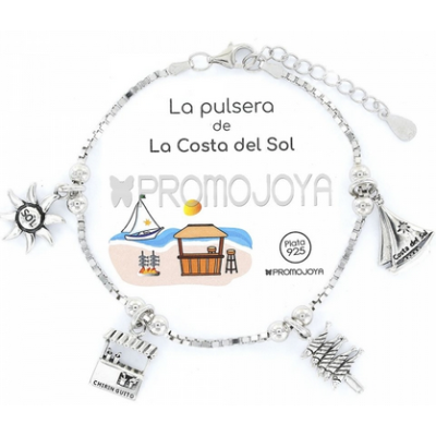 Pulsera Eres Lo Más Costa Del Sol Cadena Veneciana Rodiada Con Colgantes Ref: 9107087