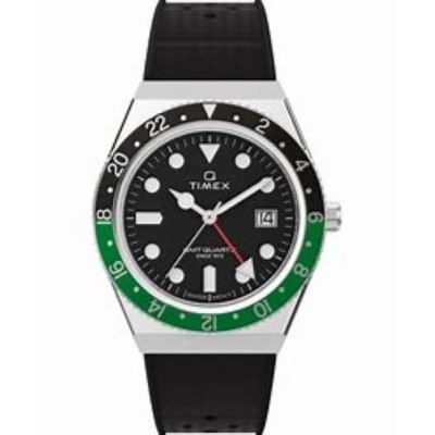 Reloj Timex  Movimiento de  cuarzo GMT de 38 mm con correa de caucho sintético Ref: TW2W57500