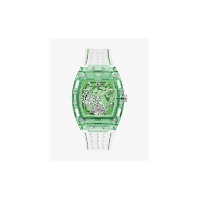 Reloj Guess Caballero Phoenix Correa Silicona Blanca Policarbonato Verde Ref: GW0499G10