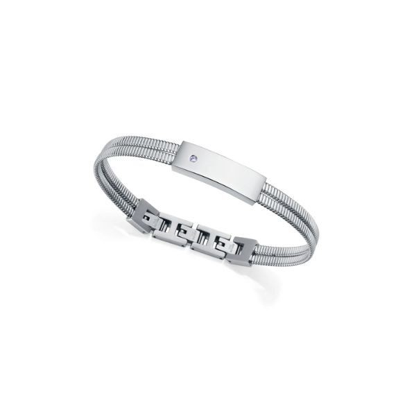 Pulsera Viceroy De Hombre Doble De Acero Colección Laura Escanes Con Diamante Creado Ref: 75386P01000