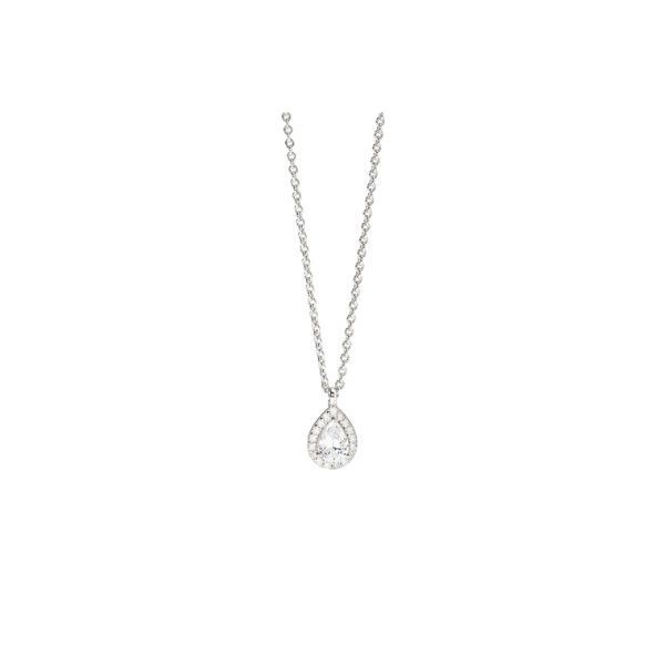 Colgante Mabina Mujer Cool Or Rétro? Lágrima Circonita Baguette Blanca Plata De Ley Ref: 553662