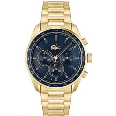 Reloj Lacoste Boston Hombre Dorado y Azul Cronógrafo Ref. 2011381
