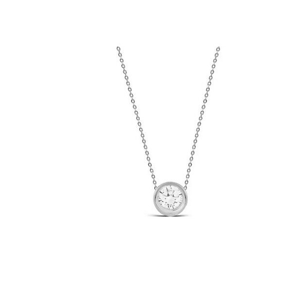 Collar Luxenter De Plata De Ley Con Circonita Brillante Acabado En Rodio Ref: NH0650000