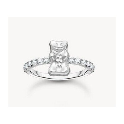 Anillo Thomas Sabo Mujer Con Ositos De Oro HARIBO Y Piedras De Plata Ref: TR2504-051-14-60