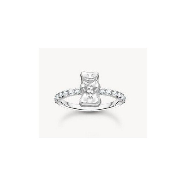 Anillo Thomas Sabo Mujer Con Ositos De Oro HARIBO Y Piedras De Plata Ref: TR2504-051-14-60