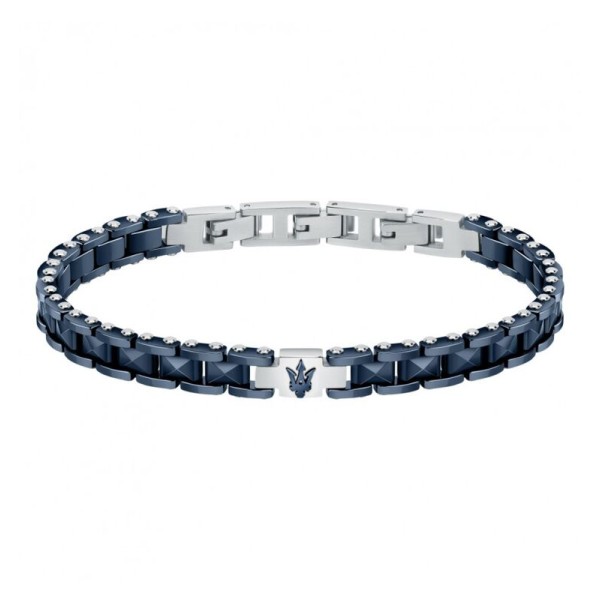 Pulsera Maserati Gioelli Caballero Acero y Cerámica Azul Ref: JM422ATZ14