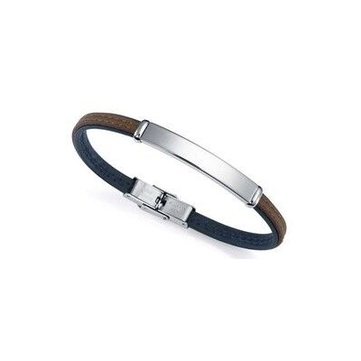 Pulsera Viceroy Fashion Eco Acero Reciclado y Piel Marrón y Azul Vegana Ref :75344P01011